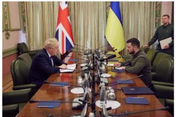 உக்ரைன் அதிபருடன் பிரிட்டன் பிரதமர் போரிஸ் ஜான்சன் சந்திப்பு