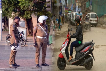 காவல்துறை உத்தியோகத்தரை திடீரென அறைந்த பெண்!