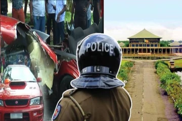 நாடாளுமன்றத்திற்கு அருகில் விபத்து : நான்கு இளைஞர்கள் காயம்