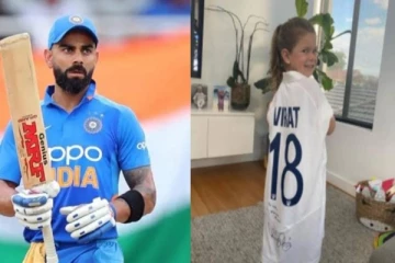 விராட் கோஹ்லி ஜெர்ஸியில் ஜொலித்த அவுஸ்திரேலிய வீரர் டேவிட் வார்னரின் மகள்! ஒரு நெகிழ்ச்சி புகைப்படம்