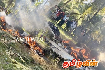வெடித்து சிதறிய இலங்கை விமான படைக்கு சொந்தமான விமானம்