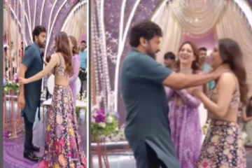 கீர்த்தி சுரேஷின் கழுத்தை நெறித்து விளையாடிய நடிகர் சிரஞ்சீவி - வைரல் வீடியோ