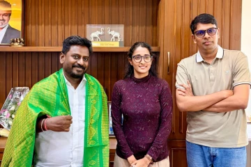 தமிழக அமைச்சர் ராஜ்மோகனை சந்தித்த அர்ச்சுனா எம்.பி..!