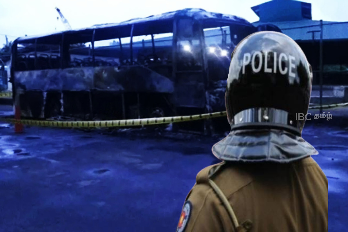 அதிகாலையில் தீ வைக்கப்பட்ட சொகுசுப் பேருந்து | Luxury Bus Set On Fire Early This Morning