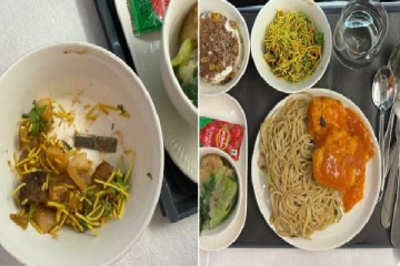 விமானத்தில் வழங்கப்பட்ட உணவில் ‘பிளேடு’ - ஆனால், நிறுவனம் செய்த செயலை பாருங்க..