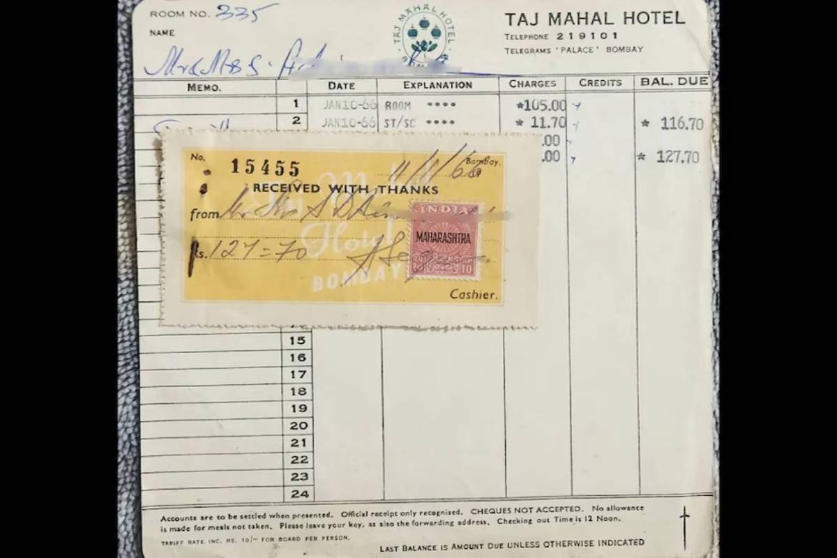 60 ஆண்டுகளுக்கு முன்பு மும்பை தாஜ் ஹொட்டலின் ரூம் வாடகை எவ்வளவு? | How Much Was The Rent For A Room At The Taj Hotel