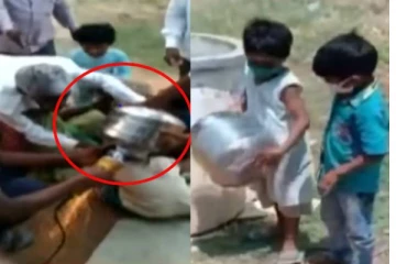 ஆண்பாவம் படம் போல  சுட்டிச் சிறுவனின் தலையில் மாட்டிக் கொண்ட குடம்! துடி துடித்து போன குடும்பம்