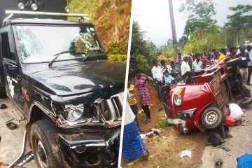 முச்சக்கரவண்டியும் சிறிய ரக லொறி ஒன்றும் நேருக்கு நேர் மோதி விபத்து: இருவர் பலி