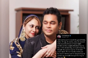 திருமணத்திற்கு முன் போட்ட 3 நிபந்தனைகள் - திருமண முறிவு குறித்து AR ரகுமானின் பதிவு!