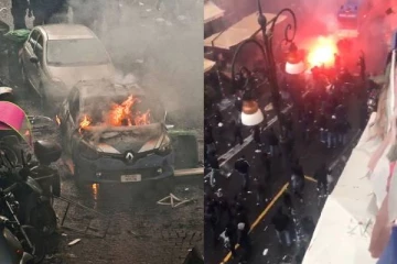 ஒரு கால்பந்தாட்டம்... கலவர பூமியான மொத்த நகரம்: ரசிகர்கள் வெறியாட்டம்