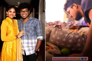 வாரிசு வந்தாச்சு... மழலை மொழியில் மகனுடன் கொஞ்சி விளையாடிய சூப்பர் சிங்கர் பிரபலம்!