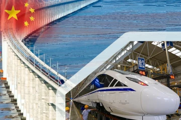 கடலுக்கு மேல் பறக்கும் தொடருந்து: உலகை வியப்பில் ஆழ்த்திய சீனா