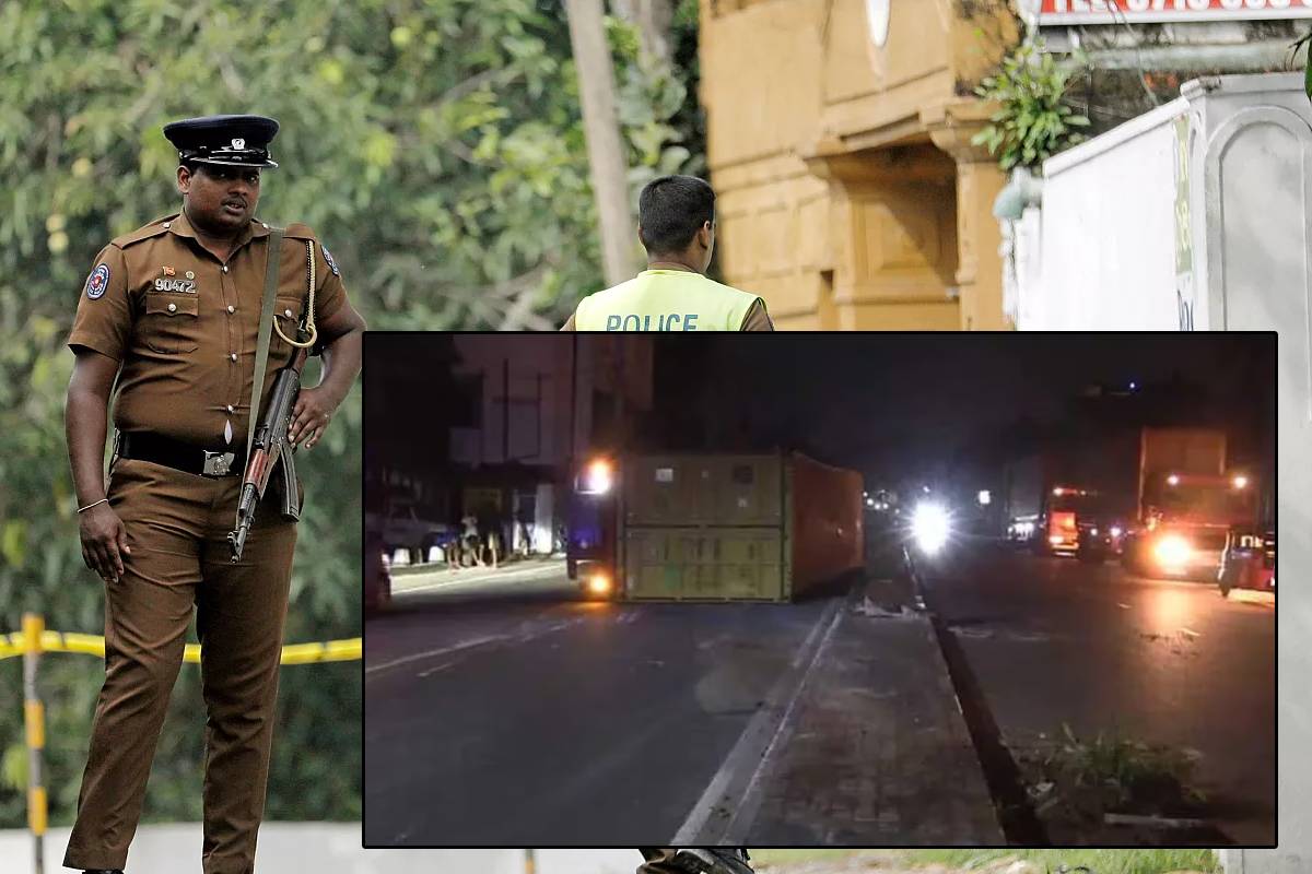 நடுவீதியில் கவிழ்ந்த கொள்கலன் வாகனம் : போக்குவரத்திற்கு ஏற்பட்ட சிக்கல் | Container Truck Overturned In The Middle Road நடுவீதியில் கவிழ்ந்த கொள்கலன் வாகனம் : போக்குவரத்திற்கு ஏற்பட்ட சிக்கல் | Container Truck Overturned In The Middle Road