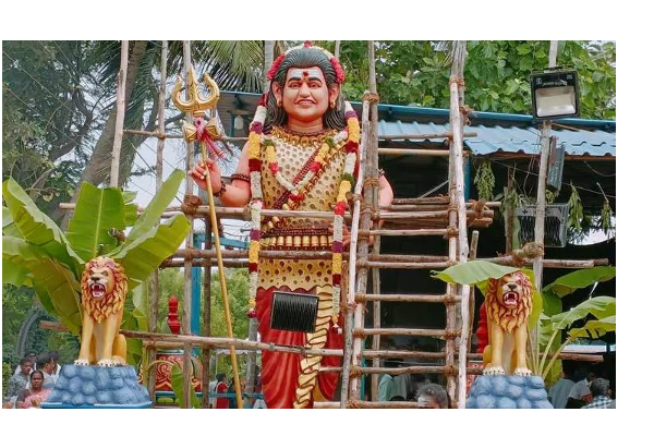 18 அடி உயரத்தில் நித்தியின் புதிய சிலைக்கு கும்பாபிஷேகம்... வாயடைத்துப்போன பக்தர்கள்; எங்கு தெரியுமா? | 18 Feet Nithyananda Statue In Puducherry