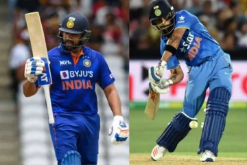 சிக்ஸர் பறக்கவிட்டு கோலியின் சாதனையை தவிடுபொடியாக்கிய ரோகித்!