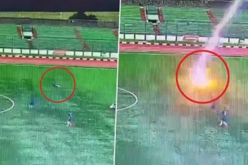 மின்னல் தாக்கி கால்பந்து வீரர் பலி : இந்தோனேஷியாவில் சம்பவம்