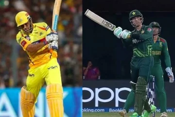 தோனியைப் போல் ஹெலிகொப்டர் ஷாட் அடித்த பாகிஸ்தான் வீரர்! வைரல் வீடியோ