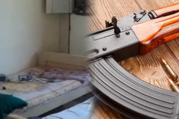 விடுதியொன்றில் போதைப்பொருளுடன் மனைவியும் துப்பாக்கியுடன் கணவனும் கைது