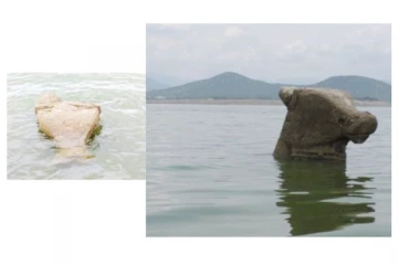 மேட்டூர் அணையின் நீர்மட்டம் 70 அடி குறைந்ததால் தலைக்காட்டிய ஜலகண்டேஸ்வரர் கோவில் நந்தி சிலை!