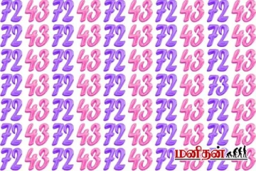 72 மற்றும் 43 இல் வித்தியாசமான ஒரு எண் உள்ளது... அதை கண்டுபிடிக்க முடியுமா?