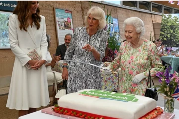 வாளில் கெத்தாக கேக் வெட்டிய பிரித்தானியா மகாராணி! இணையத்தை கலக்கும் வீடியோ