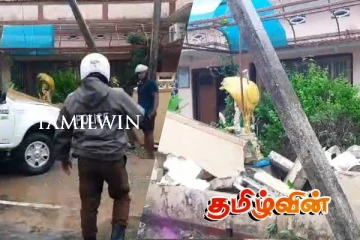 யாழில் வீட்டு மதிலை மோதி வீழ்த்திய கப் ரக வாகனம்!