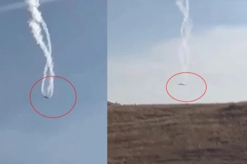 நடுவானிலிருந்து சுழன்றவாறு தரையில் விழுந்த ராணுவ விமானம்: பதறவைக்கும் வீடியோ காட்சி