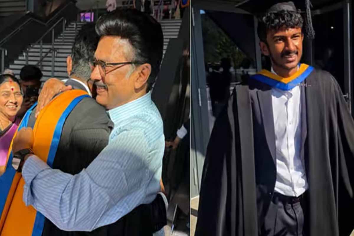 பேரனை கட்டியணைத்த முக ஸ்டாலின்: வைரல் புகைப்படம் | Mk Stalin At Inbanidhi Graduation Ceremony