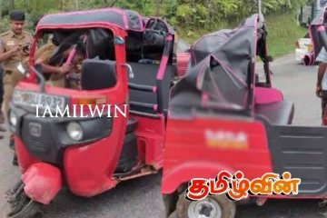 முச்சக்கரவண்டி விபத்துக்குள்ளானதில் காயமடைந்த இரு வெளிநாட்டவர்