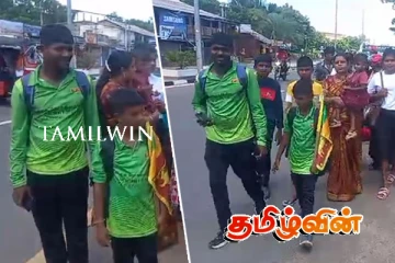 இலங்கையை நடைபயணம் மூலம் சுற்றி வந்த 11வயது மாணவன்