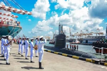 கொழும்பு துறைமுகத்தை வந்தடைந்த இந்திய கடற்படையின் நீர் மூழ்கிக்கப்பல்