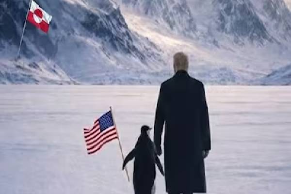 ட்ரம்புடன் பென்குயின் நடைபயணம் ; வைரலான வெள்ளை மாளிகை பதிவு | Penguin Walks Trump White House Recordi Goes Viral