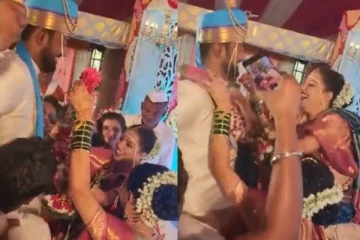 திருமணத்திலும் பிரியக் கூடாது! ஒரே நபரை மணந்து கொண்ட இரட்டை சகோதரிகள்... கல்யாண வீடியோ