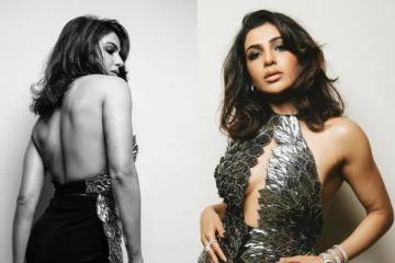 அந்த ஆடையுடன் படுமோசமான போஸ்!! மயோசிடிஸ் நோய்க்கு பின் ஆளே மாறிய நடிகை சமந்தா..