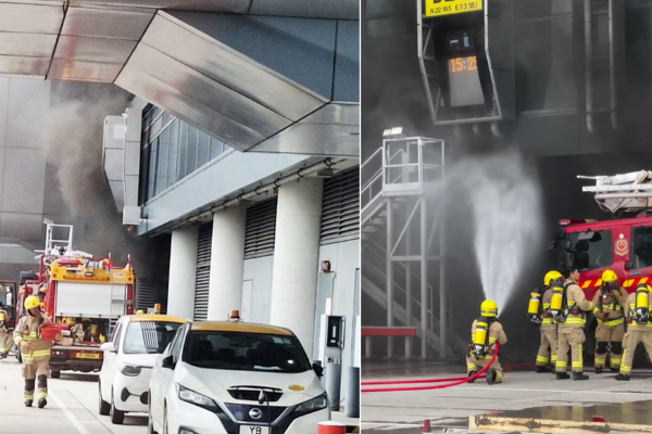 ஹொங்கொங் சர்வதேச விமான நிலையத்தில் தீப்பரவல் ; அச்சத்தில் பயணிகள் | Fire Breaks Out At Hong Kong International Airport