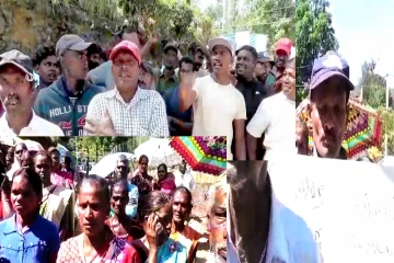 தலவாக்கலையில் உரிய தூரம் வரை பேருந்து பயணிக்க கோரி மக்கள் கவனயீர்ப்பு போராட்டம்