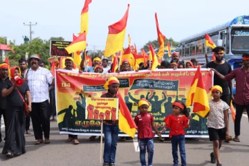 வடக்கிலிருந்து கிழக்கு நோக்கிய பேரணி முல்லைத்தீவிலிருந்து திருமலை நோக்கி பயணம் (video)