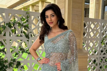 ட்ரான்ஸ்பரென்ட் சேலையில் வந்த நடிகை மெஹ்ரீன் பிர்சாடா