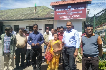 நுவரெலியாவில் 12 சபைகளுக்கும் போட்டியிட கட்டுப்பணம் செலுத்தியது தேசிய மக்கள் சக்தி (Photo)