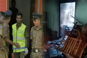 தீப்பற்றி எரிந்த வீடு - தொங்கிய நிலையில் மீட்கப்பட்ட குடும்பஸ்தரின் சடலம்