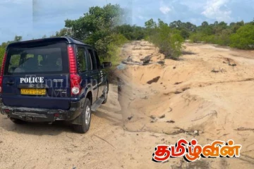 யாழ்.வடமராட்சியில் மண் அகழ்வு இடம்பெற்ற பகுதிகளை பார்வையிட்ட பொலிஸார்