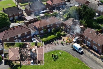 வெளிநாடொன்றில் எரிவாயு வெடித்ததில் தரைமட்டமாகிய வீடு