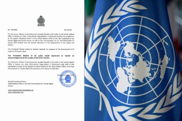 මේකට විධායකයේ බලපෑමක් නෑ.. 22 ගැන එක්සත් ජාතීන්ගේ සංවිධානය එව්ව ලිපියට රජයෙන් පිළිතුරක්
