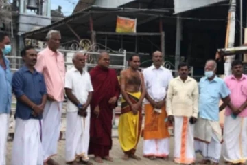 திடீரென திருக்கேதீச்சர ஆலயத்திற்கு விஜயம் செய்த பலாங்கொடை விகாரையின் பிரதம விகாராதிபதி
