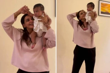 தோலில் கைக்குழந்தையை வைத்து ஆட்டம் போடும் பாக்கியலட்சுமி நடிகை.. வைரலாகும் காணொளி