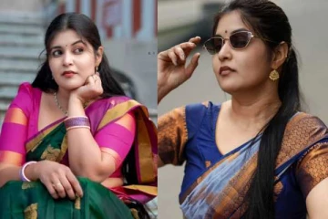 அந்த இடத்தில் கூலிங் கிளாஸ்!! ரசிகர்களை ஈர்க்கும் சீரியல் நடிகை வினிதா..