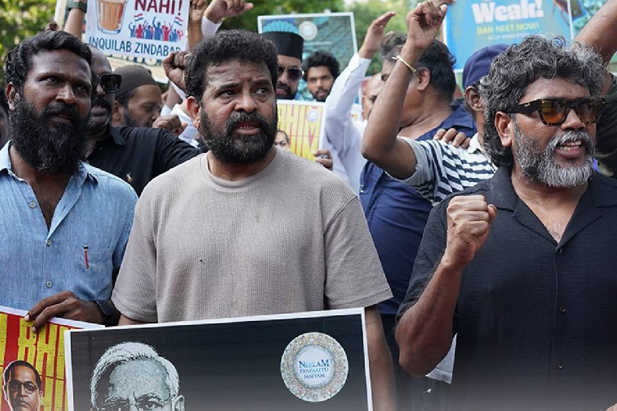 நாடு தழுவிய போராட்டத்திற்கு CJP அழைப்பு - சென்னையில் களமிறங்கிய திரைத்துறையினர் | Tamil Actors Actress In Chennai Anti Neet Protest