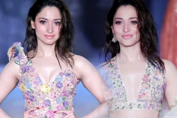 ஃபேஷன் ஷோவில் கிளாமர் லுக்!!! நடிகை தமன்னாவை பார்த்து வியக்கும் ரசிகர்கள்..