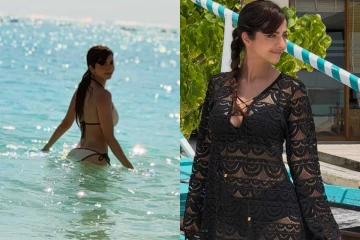 மாலத்தீவில் டூபீஸ் ஆடையில் ஜொலிக்கும் நடிகை வேதிகா..