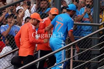 පළමු අවසන් පූර්ව තරගය අතරතුර ඉන්දීය ක්‍රීඩක ශුබ්මන් ගිල් පිටියෙන් ඉවත් වෙයි.